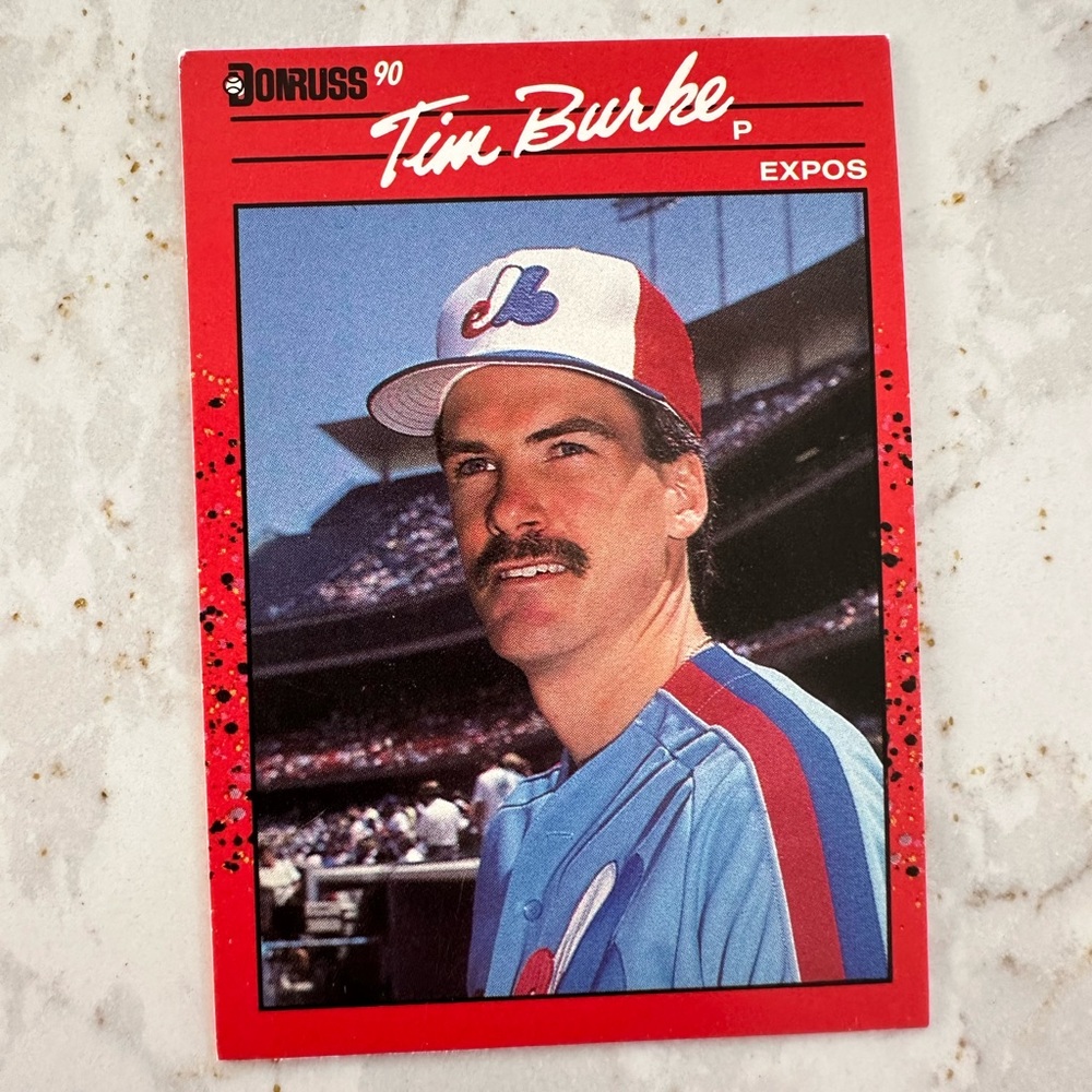 donruss tim burke expos baseball card